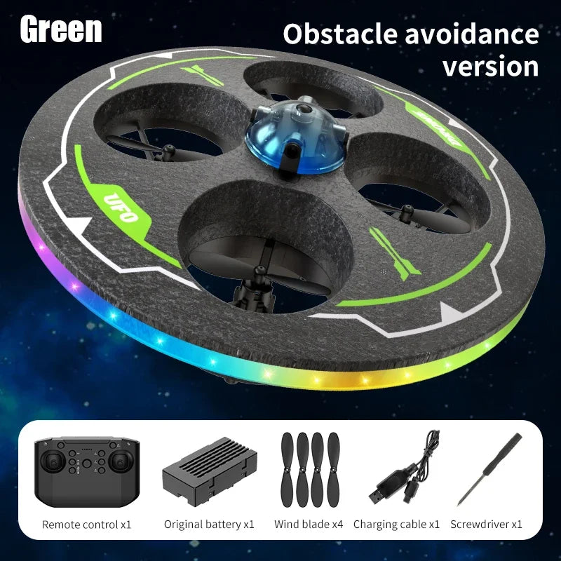 Drone with Camera Aircraft UAV Ufo Intelligent Obstacle Avoidance Aerial Foam Mini RC Helicopter Dron Toys for Kids Christmas