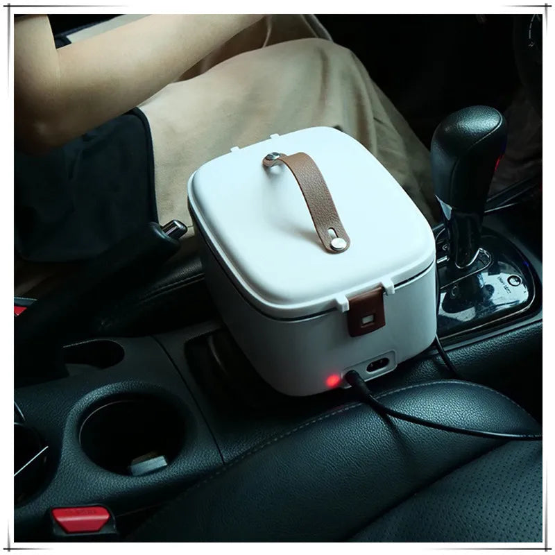1.8L car microwave oven 12v24v multi-functional rice cooker large capacity water-free heating lunch box