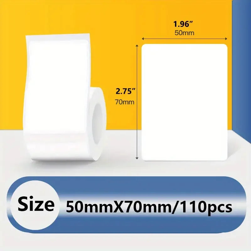 P50 Mini Label Machine Portable Wireless Thermal Label Printer, Suitable for 12-50mm Width Colorful Thermal Paper