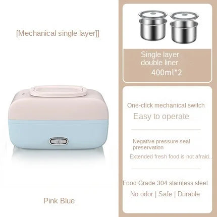 Portable Electric Lunch Box with Self-Heating Feature 220V Electric Rice Cooker Food Steaming Cooker Multi Cooker