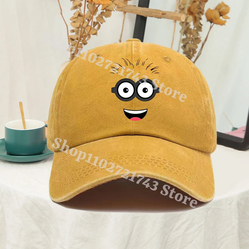 Minions Baseball Cap for Men Women Anime Travel Hip Hop Sun Visors summer Fashion Cute Hats Male Female Sunscreen caps gifts