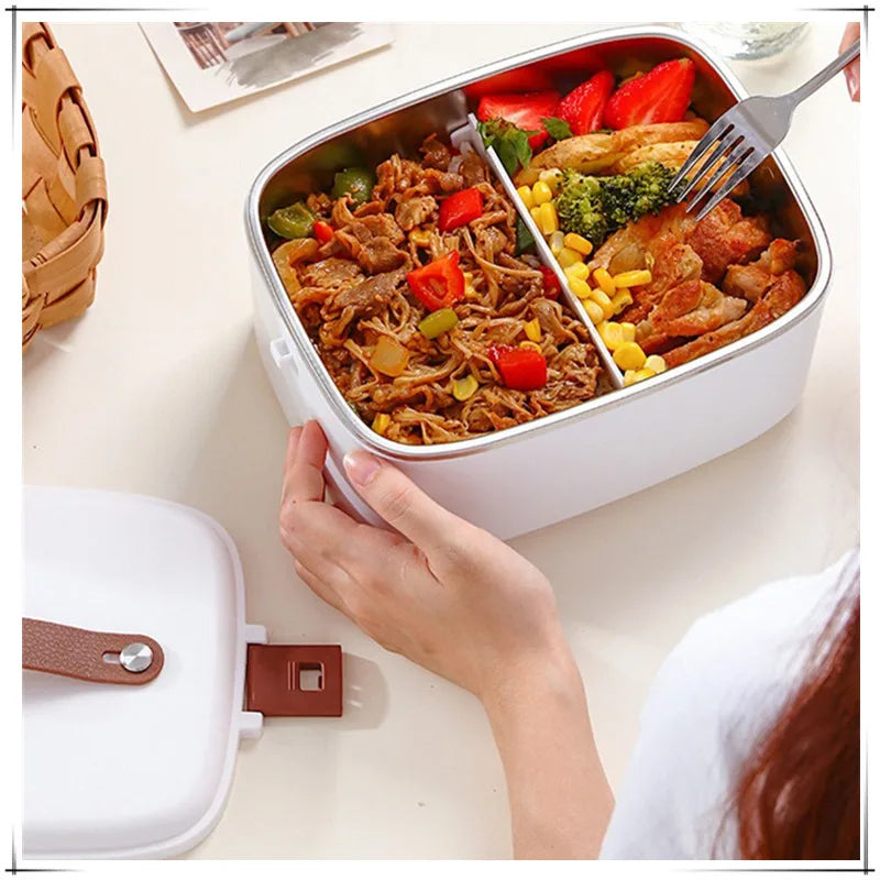 1.8L car microwave oven 12v24v multi-functional rice cooker large capacity water-free heating lunch box