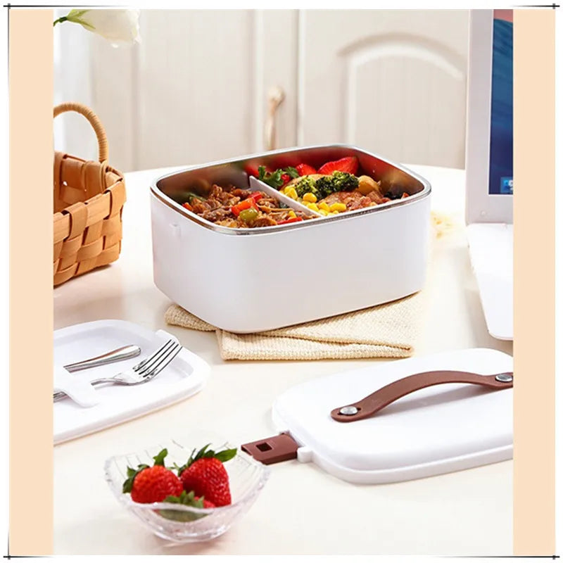1.8L car microwave oven 12v24v multi-functional rice cooker large capacity water-free heating lunch box