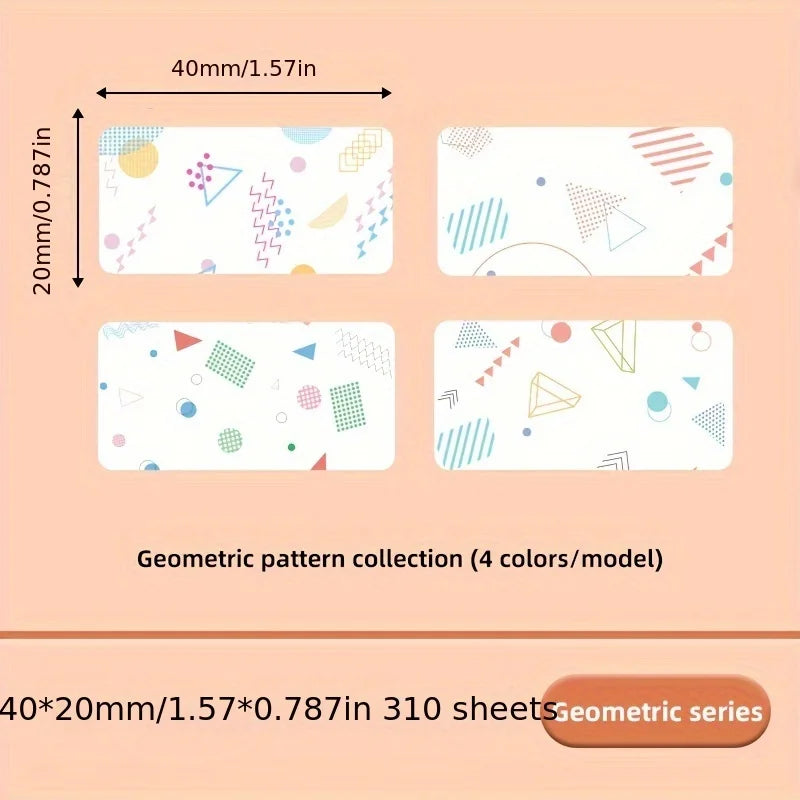 P50 Mini Label Machine Portable Wireless Thermal Label Printer, Suitable for 12-50mm Width Colorful Thermal Paper
