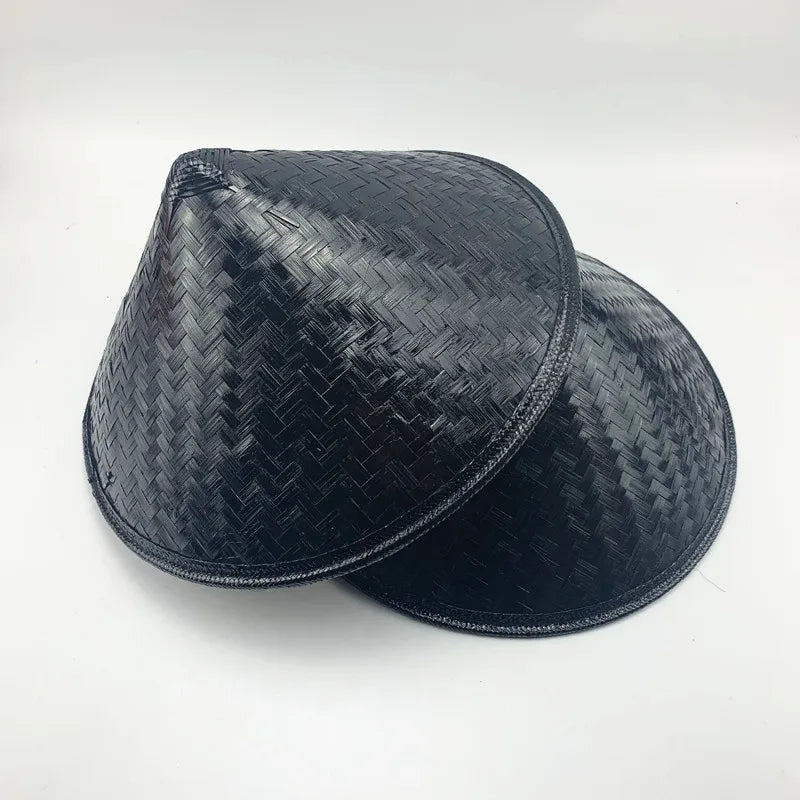 Anime Cosplay Ninja Hat Unisex Bamboo Weaving Rattan Hat Chinese Costumes Hat Samurai Cone Decortive Cap Halloween Party Decor