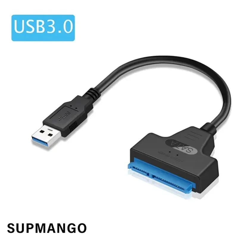 SATA To USB 3.0 / 2.0 Cable For 2.5 Inch External HDD SSD Hard Drive SATA 3 22 Pin Adapter USB 3.0 To Sata III Cord Up to 6 Gbp