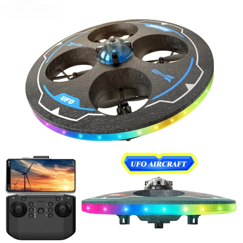 Drone with Camera Aircraft UAV Ufo Intelligent Obstacle Avoidance Aerial Foam Mini RC Helicopter Dron Toys for Kids Christmas