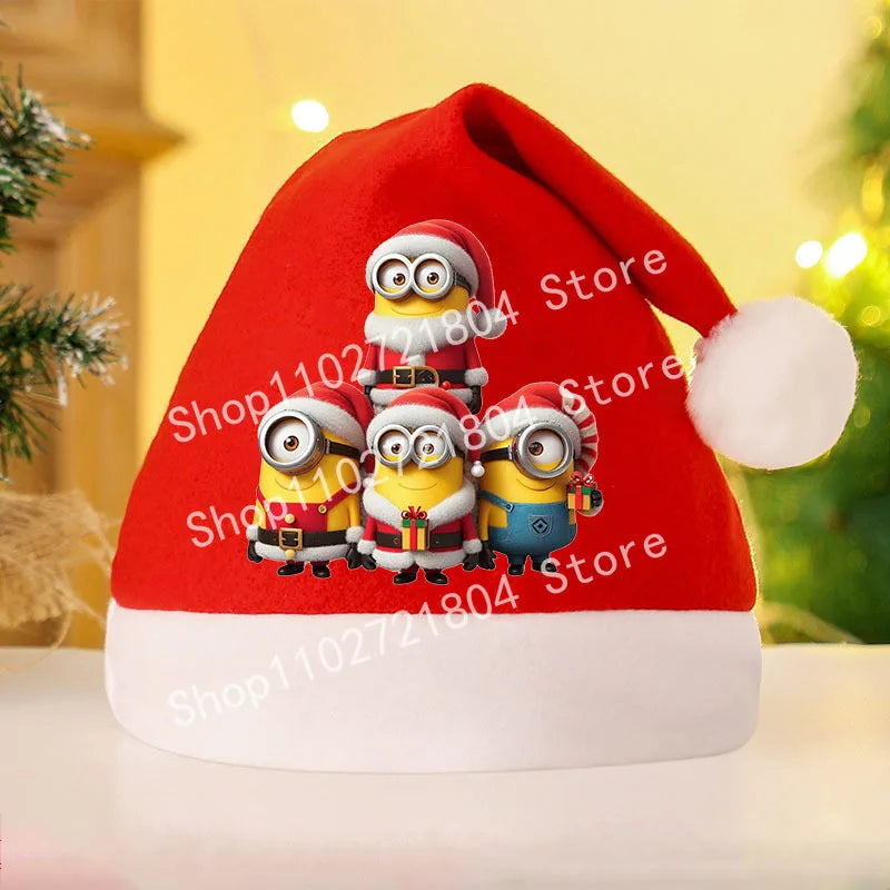 Christmas Hat Cartoon Anime Minions Holiday Atmosphere Adult child Cap Despicable Mesheng Xmas Party Theme Decoration Supplies
