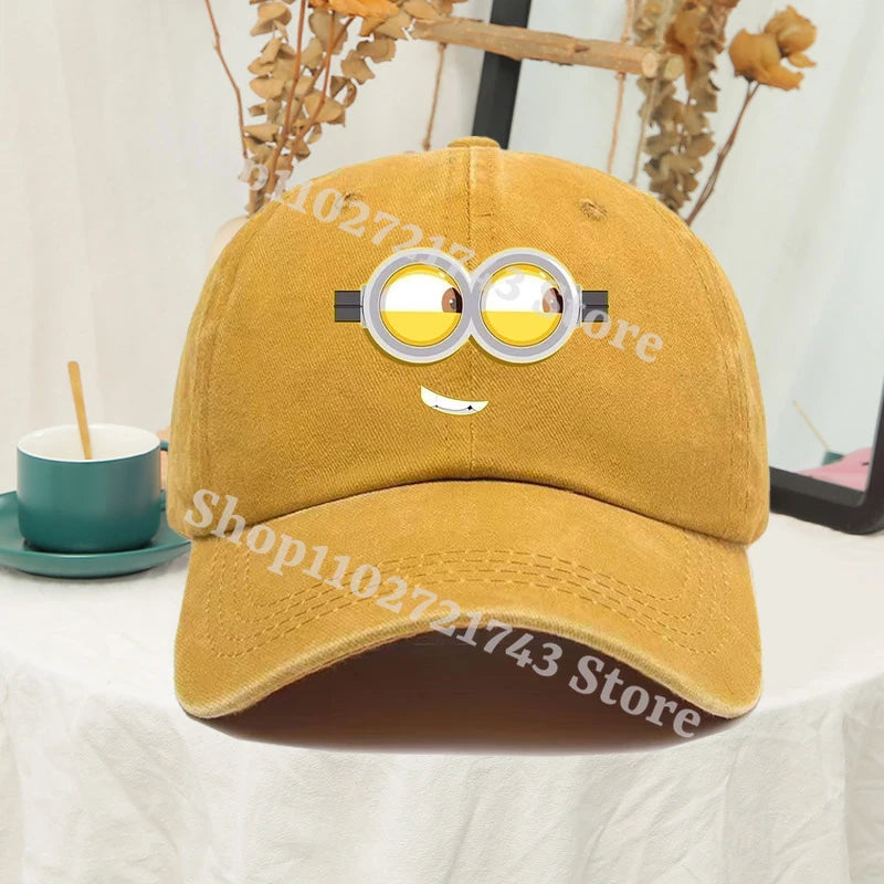 Minions Baseball Cap for Men Women Anime Travel Hip Hop Sun Visors summer Fashion Cute Hats Male Female Sunscreen caps gifts
