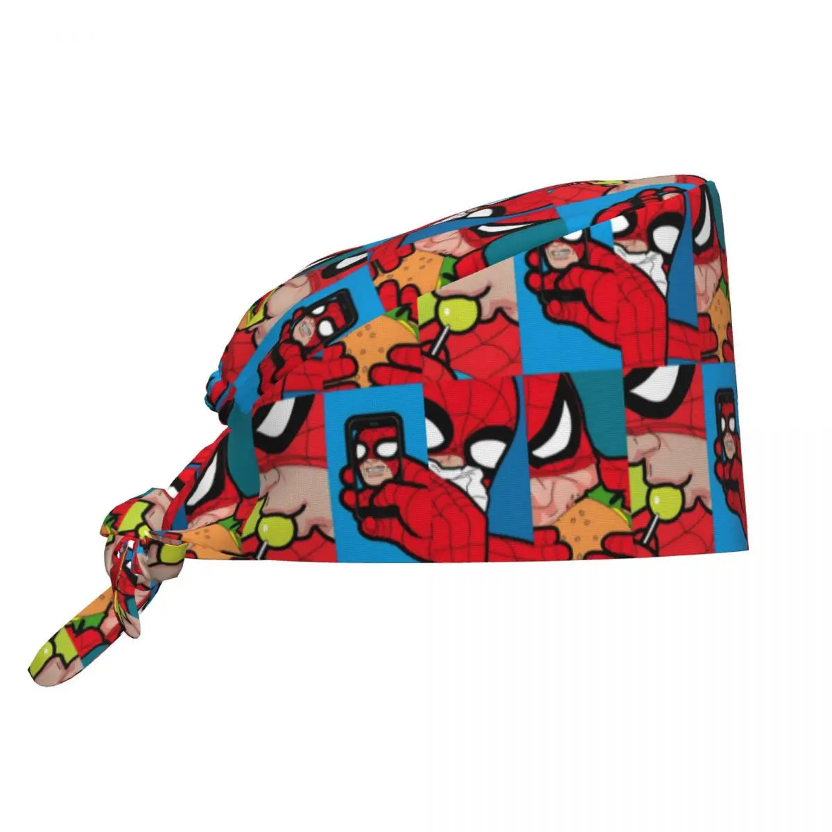 Custom Spider Man Cleaning Working Cap Cool Unisex Superhero Anime Scrub Cap Surgicals Hat Nurse Scrubs Hat For Dentist