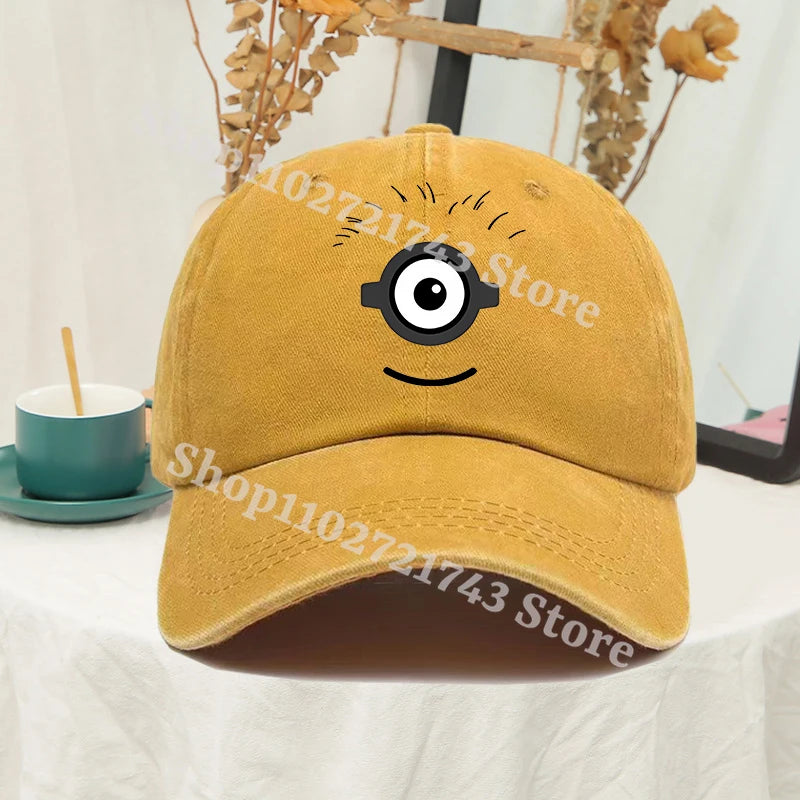 Minions Baseball Cap for Men Women Anime Travel Hip Hop Sun Visors summer Fashion Cute Hats Male Female Sunscreen caps gifts