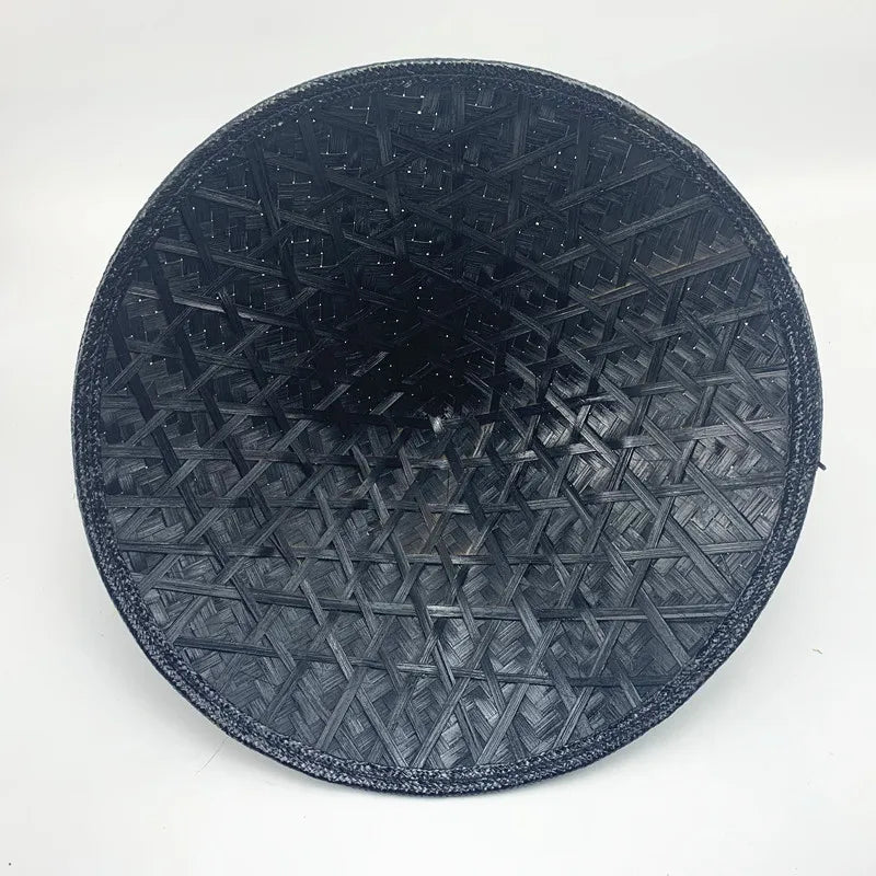 Anime Cosplay Ninja Hat Unisex Bamboo Weaving Rattan Hat Chinese Costumes Hat Samurai Cone Decortive Cap Halloween Party Decor