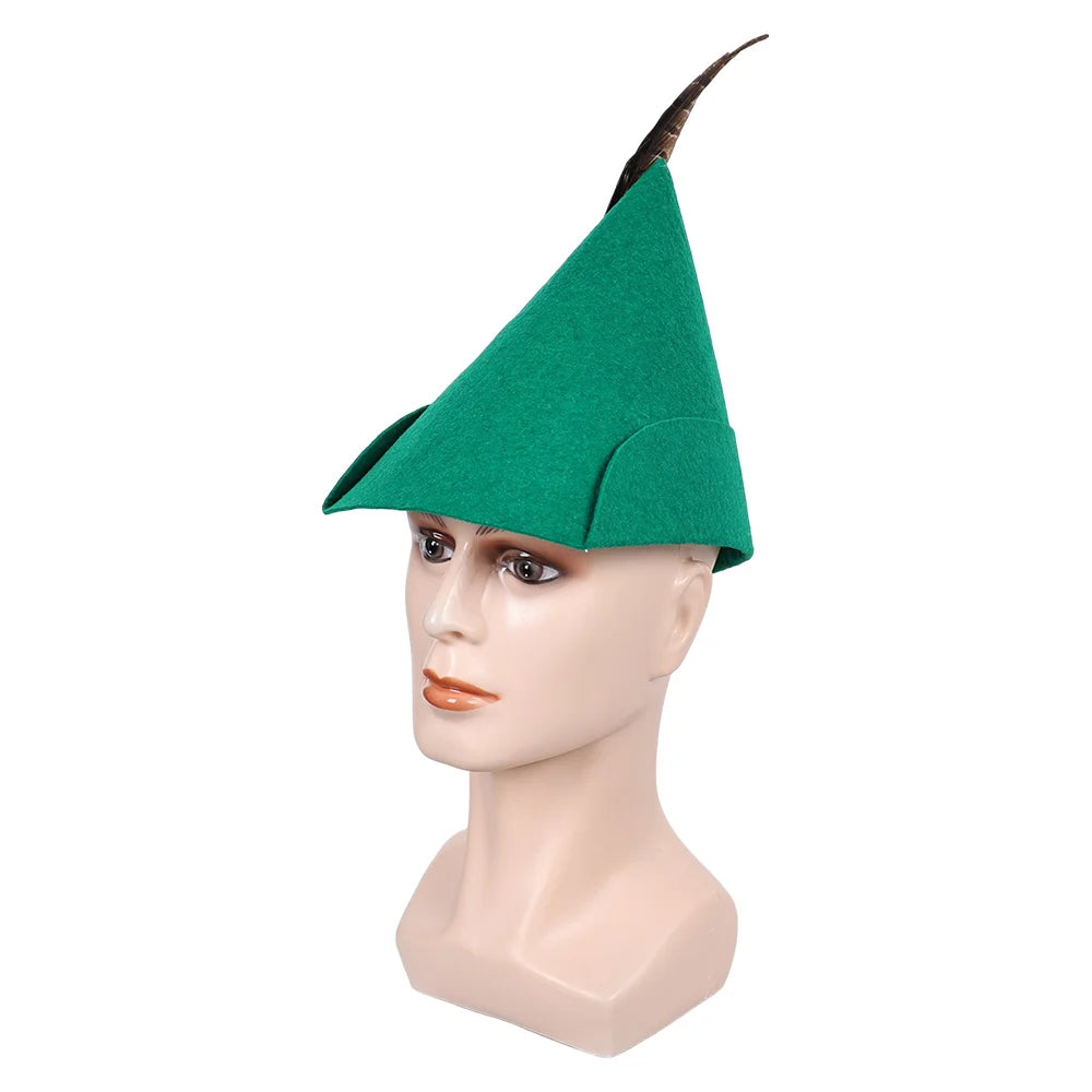 Peter Cosplay Green Elf Hat Fantasia Pan Cartoon Wendy Roleplay Headwear Adult Cap Halloween Carnival Costume Accessories Props