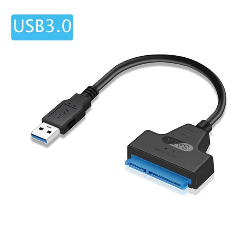SATA To USB 3.0 / 2.0 Cable For 2.5 Inch External HDD SSD Hard Drive SATA 3 22 Pin Adapter USB 3.0 To Sata III Cord Up to 6 Gbp