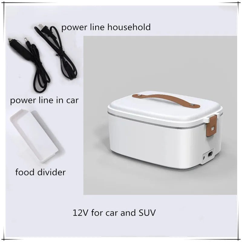 1.8L car microwave oven 12v24v multi-functional rice cooker large capacity water-free heating lunch box
