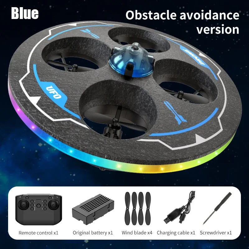 Drone with Camera Aircraft UAV Ufo Intelligent Obstacle Avoidance Aerial Foam Mini RC Helicopter Dron Toys for Kids Christmas