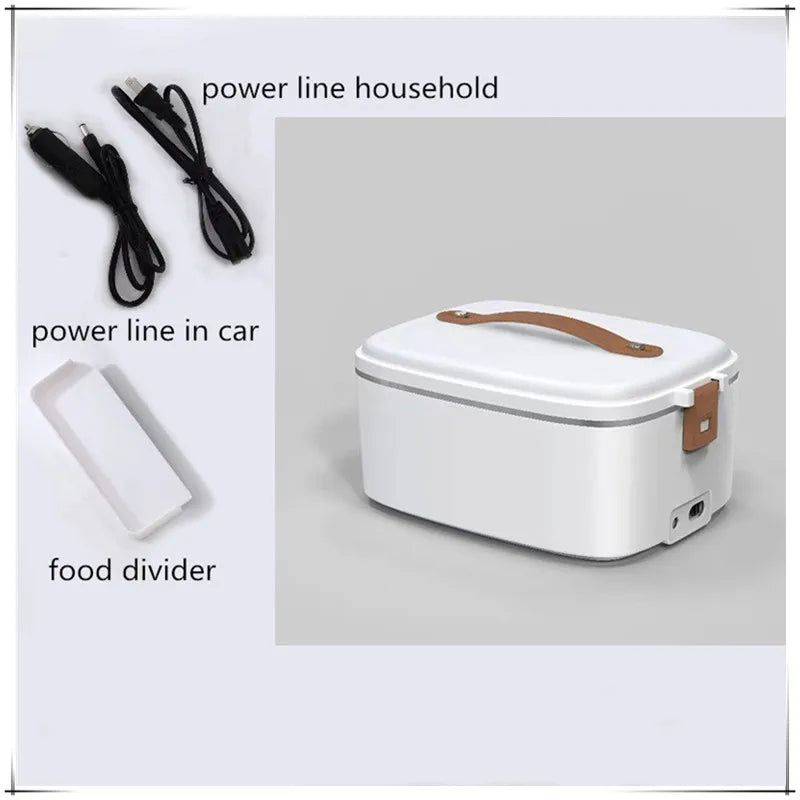 1.8L car microwave oven 12v24v multi-functional rice cooker large capacity water-free heating lunch box