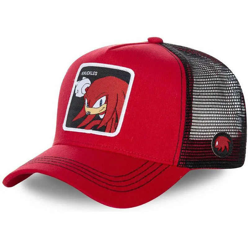 Sonic Snapback Caps Mesh Cap for Men Anime Baseball Cap Summer Cartoon Embroidered Hip Hop Women Outdoor Sun Hat Trucker Hats