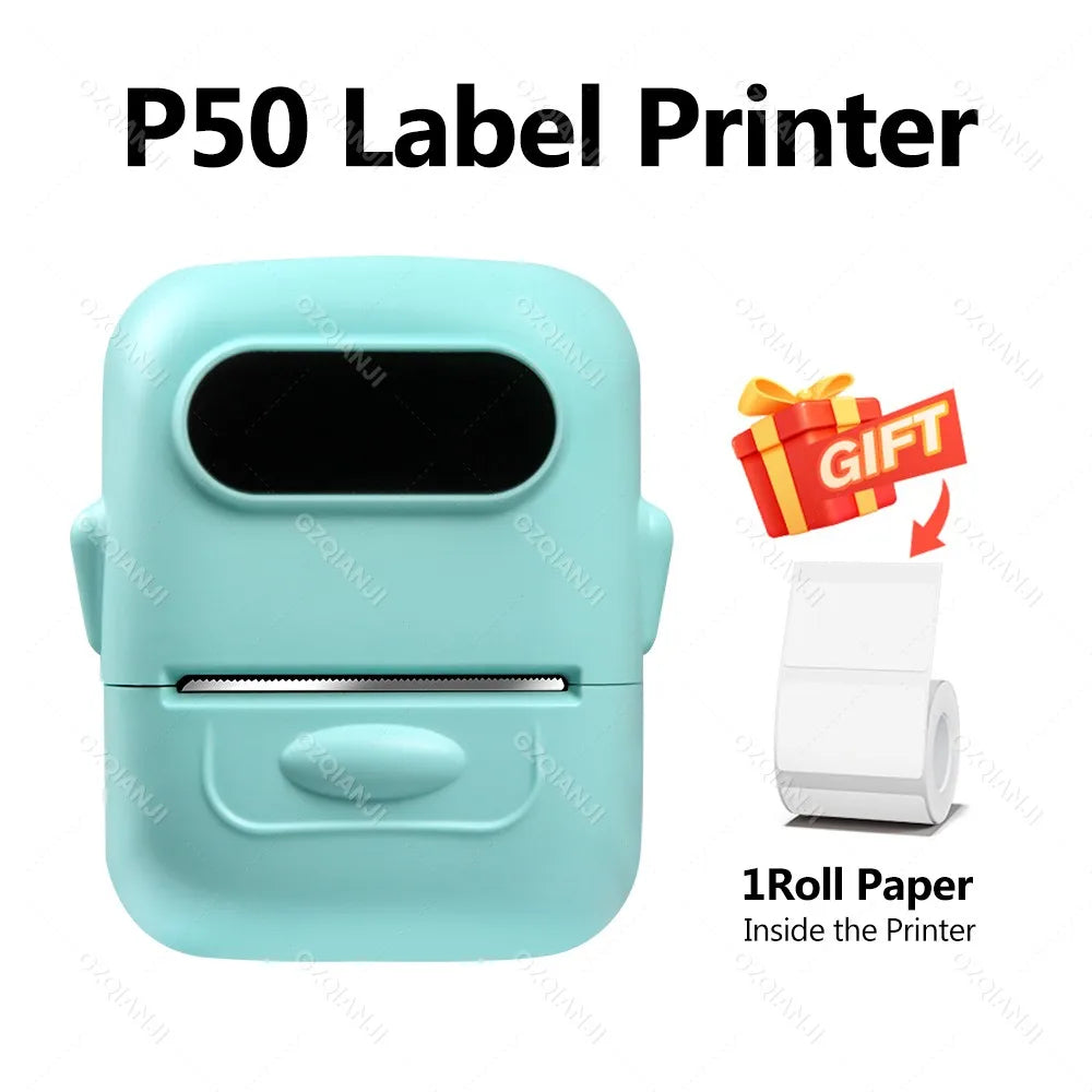 Marklife P50 Thermal Mini Wireless Label Sticker Printer Suitable For Small Business Home Office Portable Machine For Smartphone