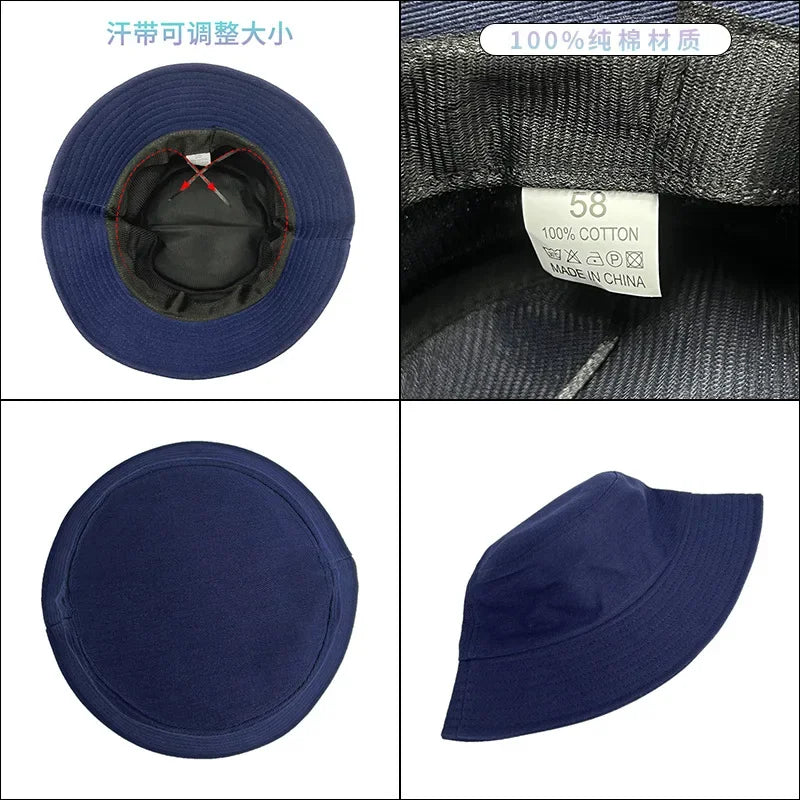 One Piece Luffy Letter A-Z Bucket Hat Cartoon Anime Children Boy Panama Cap Summer Men Outdoor Sun-proof Fisherman Sunhats
