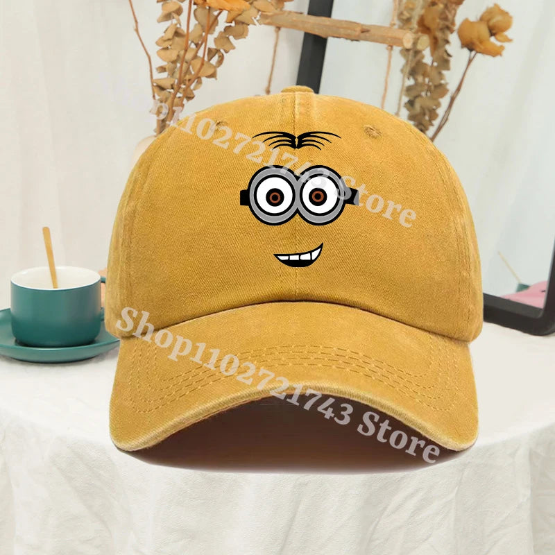 Minions Baseball Cap for Men Women Anime Travel Hip Hop Sun Visors summer Fashion Cute Hats Male Female Sunscreen caps gifts