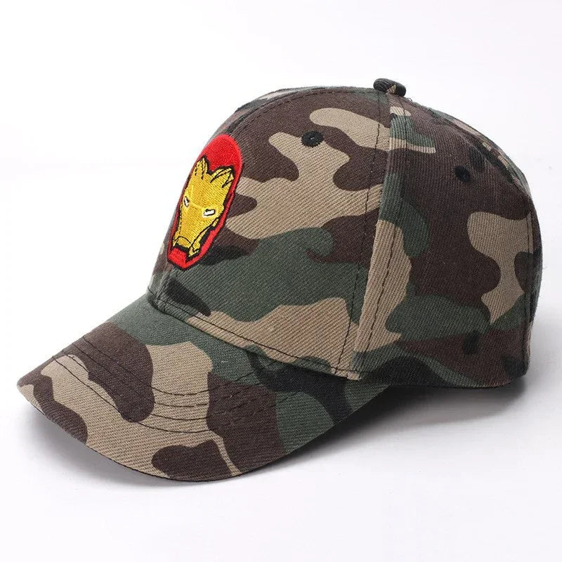 MINISO Anime Cartoon Marvel Spider Man Captain America Iron Man Children Baseball Cap 2-7 Years Boys Girls Hip Hop Sunshade Hat
