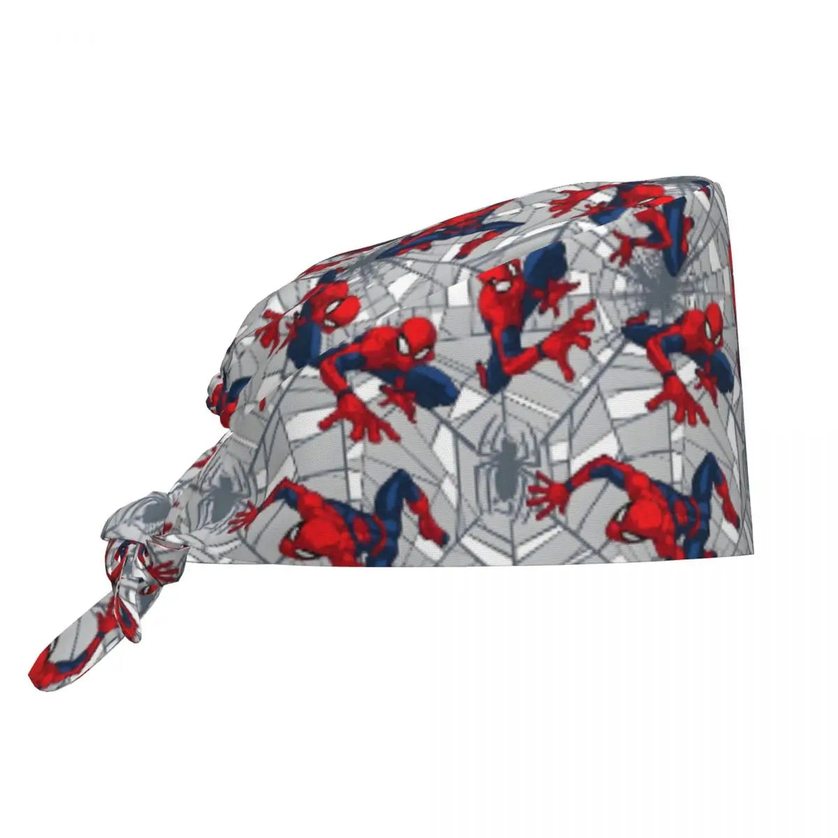 Custom Spider Man Cleaning Working Cap Cool Unisex Superhero Anime Scrub Cap Surgicals Hat Nurse Scrubs Hat For Dentist