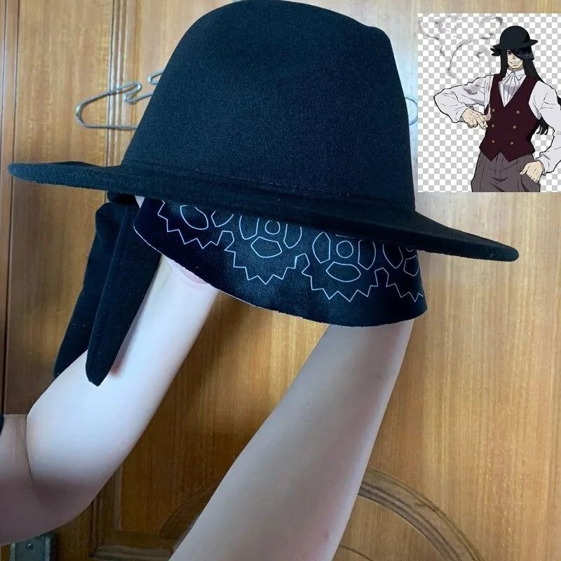 Joker Smoker Villain Hat  Cosplay Cap for Shinra Kusakabe Anime Costume Accessories