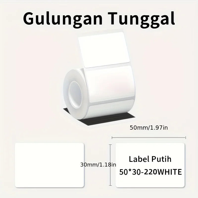 P50 Mini Label Machine Portable Wireless Thermal Label Printer, Suitable for 12-50mm Width Colorful Thermal Paper