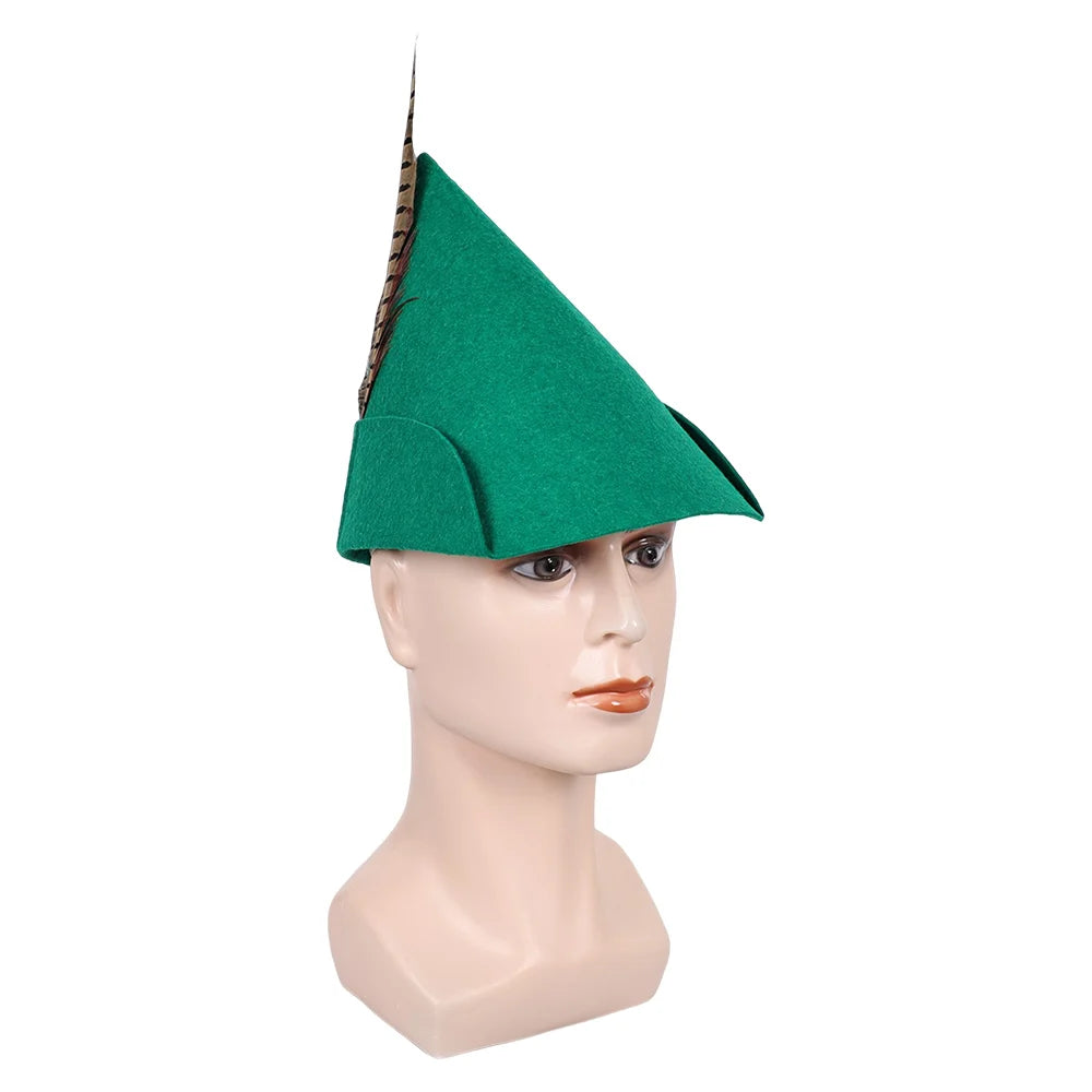 Peter Cosplay Green Elf Hat Fantasia Pan Cartoon Wendy Roleplay Headwear Adult Cap Halloween Carnival Costume Accessories Props
