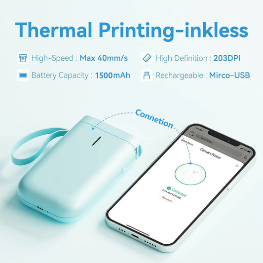 Niimbot D11 Mini Label Maker Wireless Bluetooth Thermal Label Printer Pocket Wireless Sticker Label Machine for Home Of