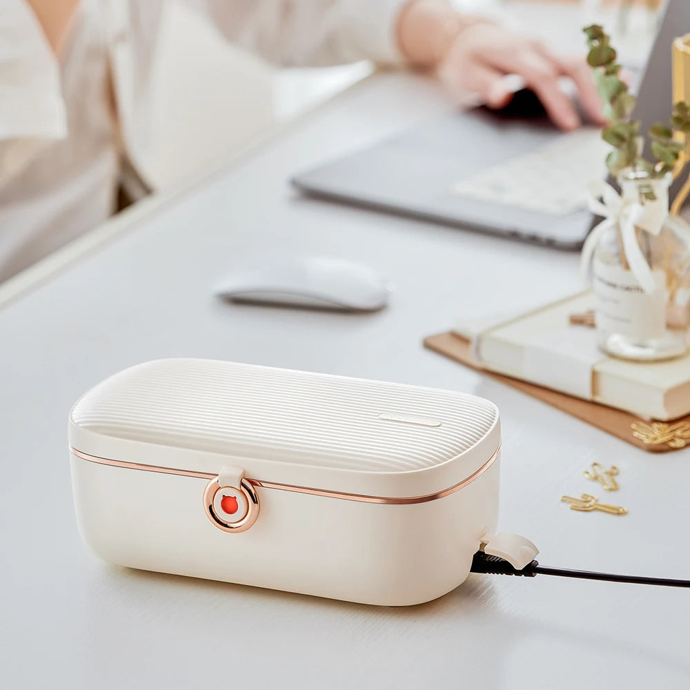 900ml Electric Lunch Box Mini Rice Cooker Water Free Heating Bento Box Constant Temperature Heating Food Warmer Container 220V
