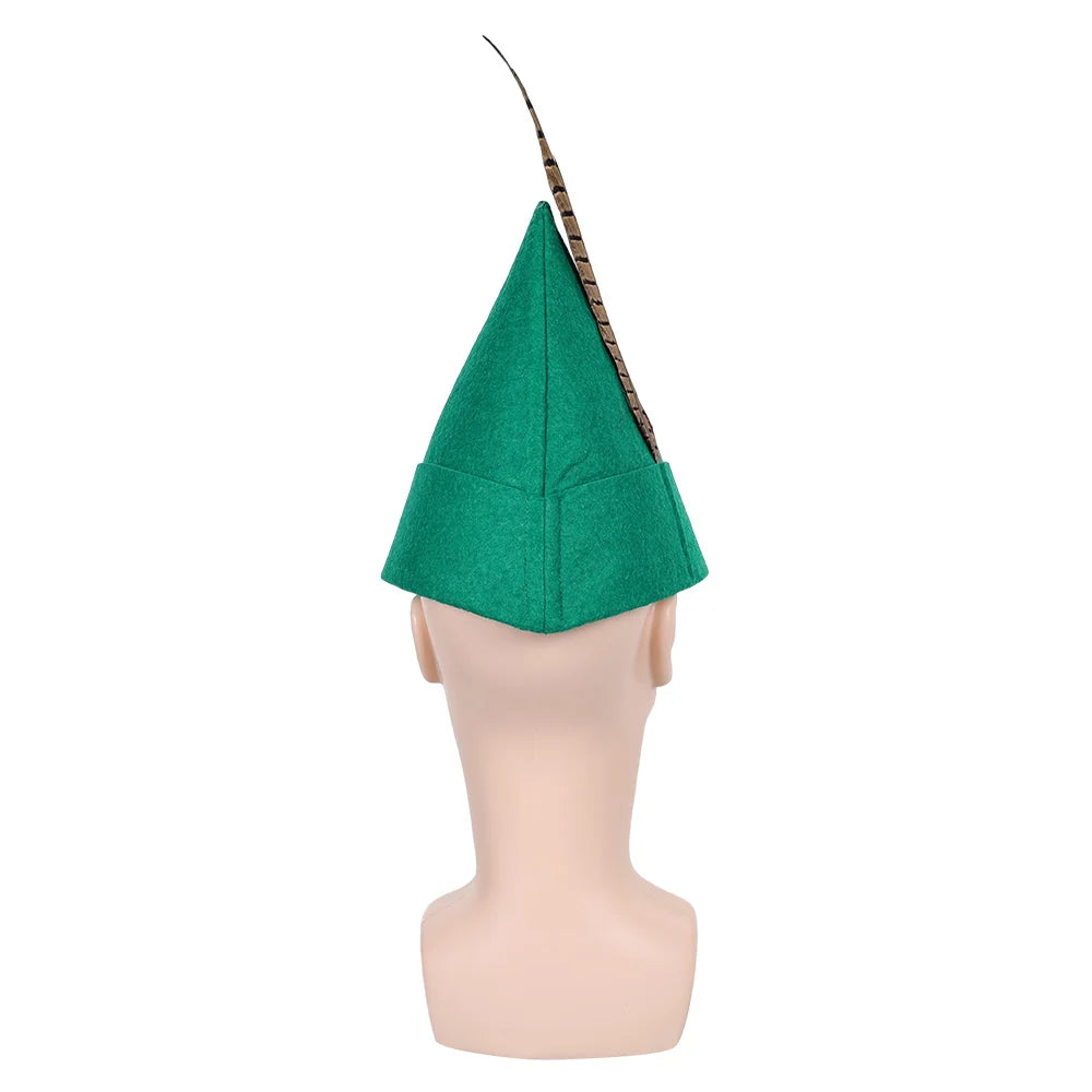 Peter Cosplay Green Elf Hat Fantasia Pan Cartoon Wendy Roleplay Headwear Adult Cap Halloween Carnival Costume Accessories Props