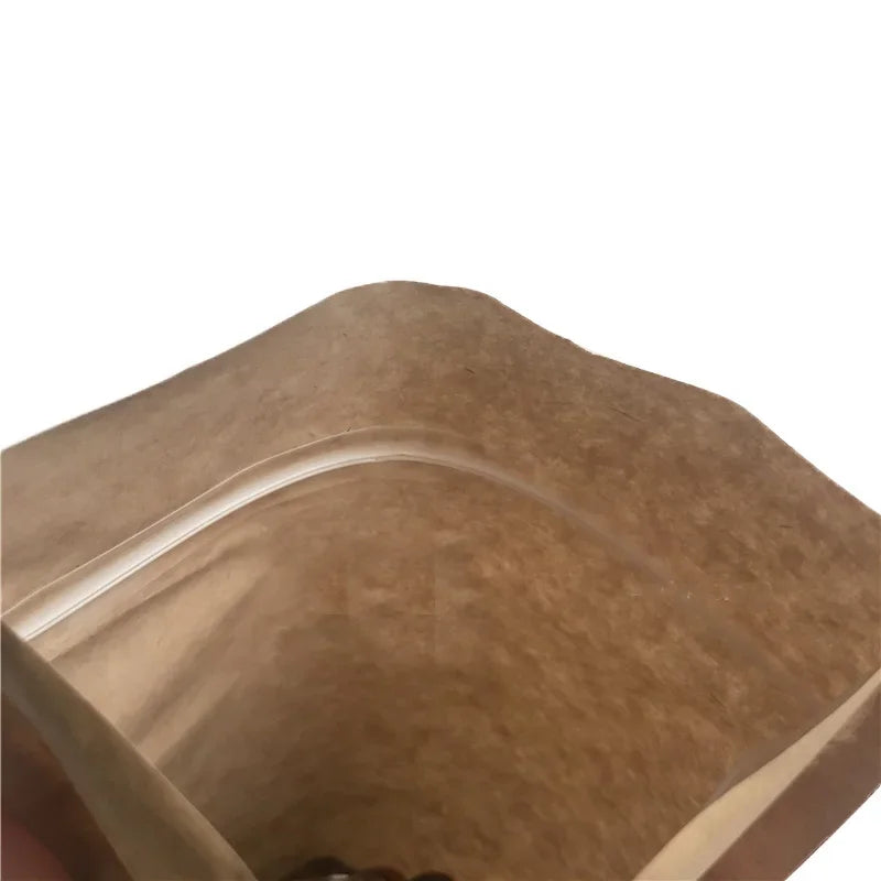 50pcs Compostable Stand Up Pouch 28g Coffee Spice Food Storage Bags Whey Protein Powder Customizable Printing Zipper Pouch