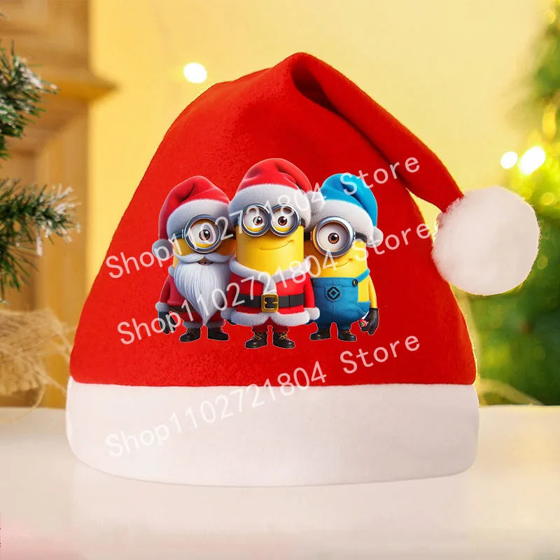 Christmas Hat Cartoon Anime Minions Holiday Atmosphere Adult child Cap Despicable Mesheng Xmas Party Theme Decoration Supplies