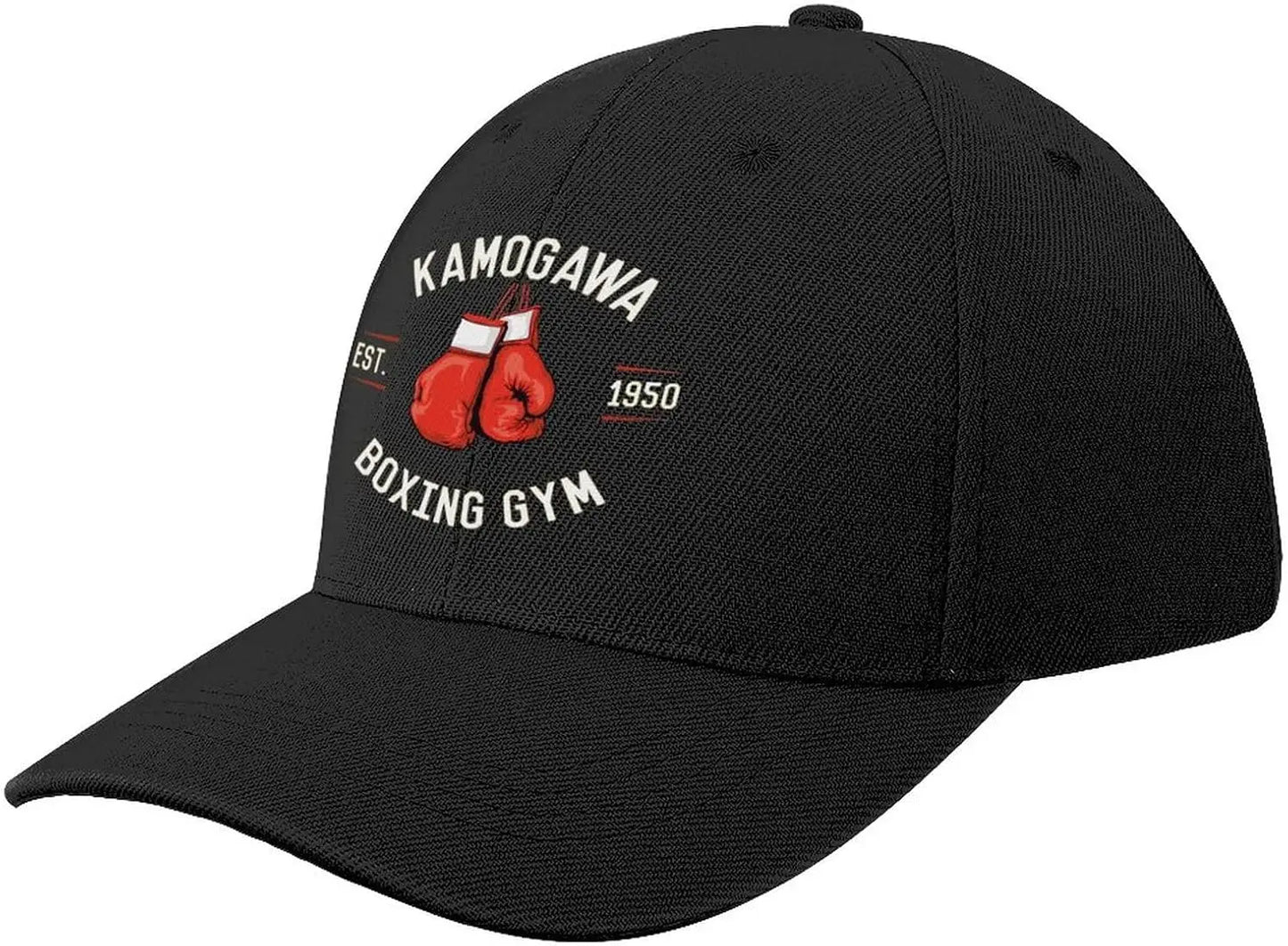 Anime Logo Cap Dad Hat Print Adjustable Baseball Caps Cotton Hat for Men Black
