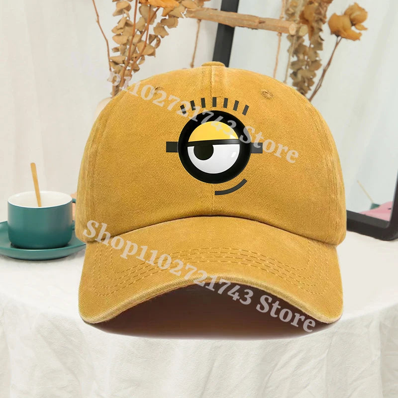 Minions Baseball Cap for Men Women Anime Travel Hip Hop Sun Visors summer Fashion Cute Hats Male Female Sunscreen caps gifts