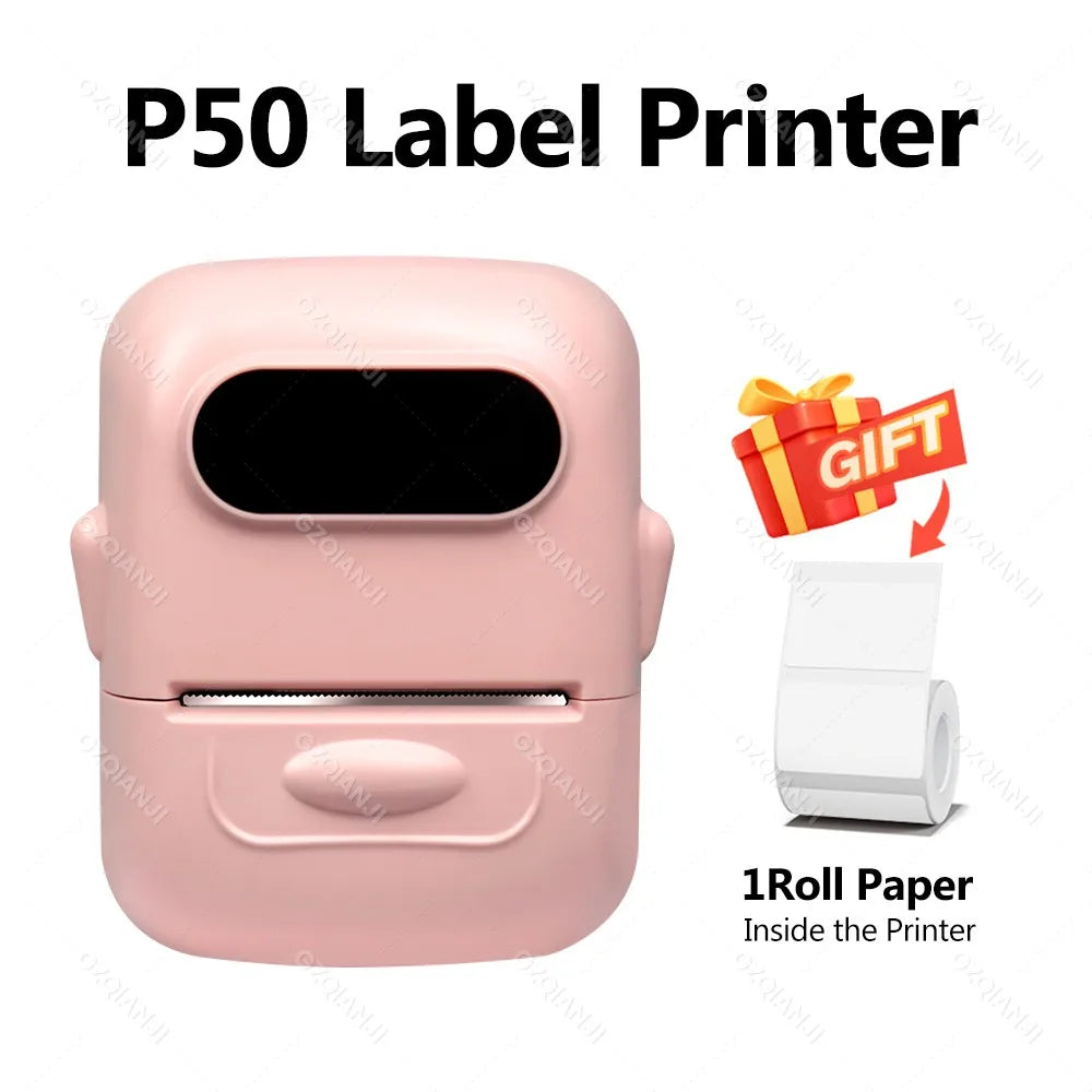 Marklife P50 Thermal Mini Wireless Label Sticker Printer Suitable For Small Business Home Office Portable Machine For Smartphone
