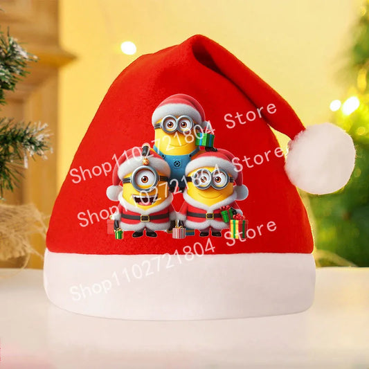 Christmas Hat Cartoon Anime Minions Holiday Atmosphere Adult child Cap Despicable Mesheng Xmas Party Theme Decoration Supplies