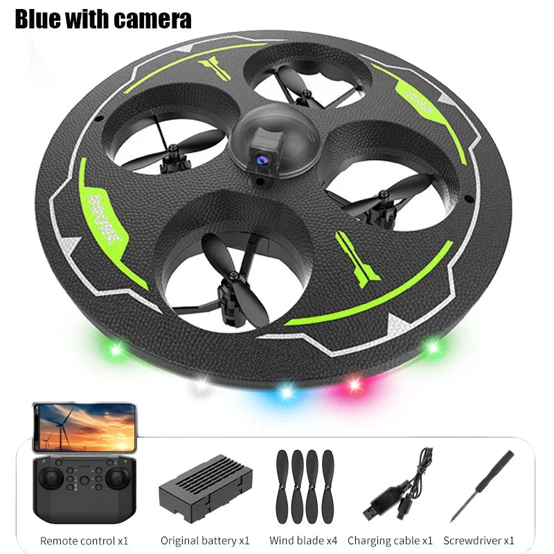 Drone with Camera Aircraft UAV Ufo Intelligent Obstacle Avoidance Aerial Foam Mini RC Helicopter Dron Toys for Kids Christmas