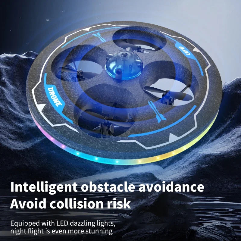 Drone with Camera Aircraft UAV Ufo Intelligent Obstacle Avoidance Aerial Foam Mini RC Helicopter Dron Toys for Kids Christmas