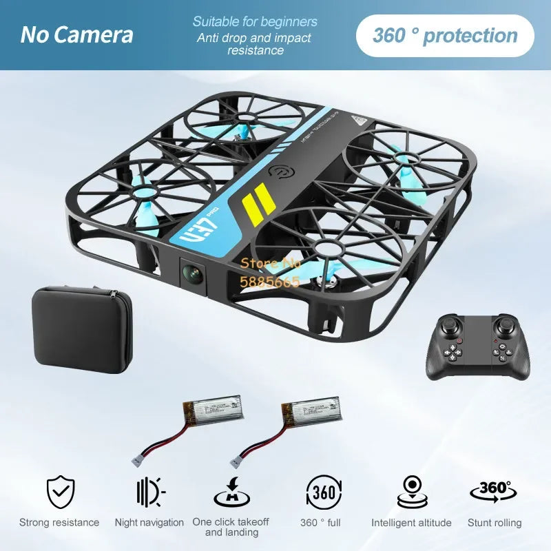 Full Protection WIFI FPV Square MINI RC Drone 8K HD Camera Gravity Sensor One Key Take-Off Remote Control Quadopcter Small UAV