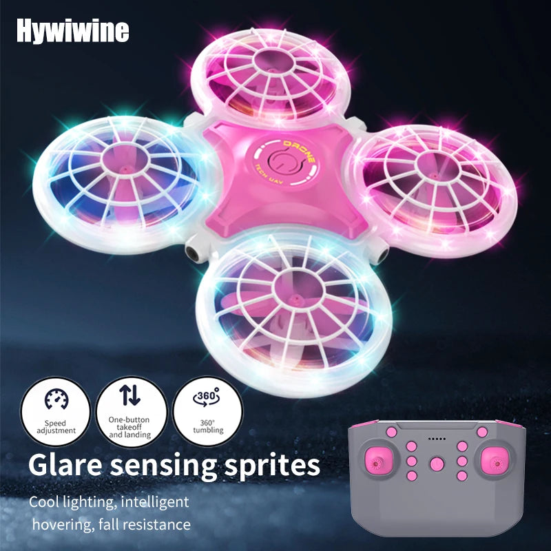 Mini Drone 3D Flip Flash Intelligent Hover 2.4G 4CH Remote Control Quadcopter Dron Helicopter Rc Plane Children's Christmas Toys