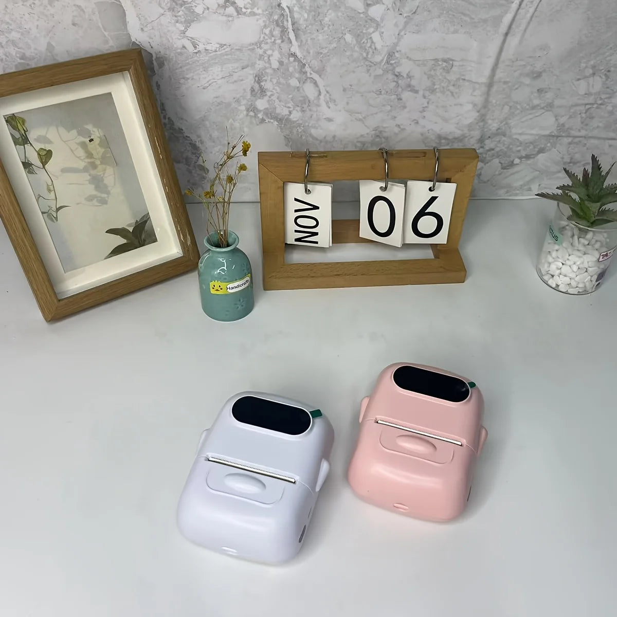 Mini Portable Wireless Label Printer - Wireless Function, Thermal Sticker Maker, Handheld Tips, Learning Marking
