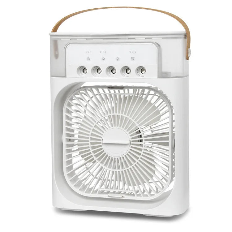 Summer Multifunctional Desktop Fan Air Humidifier Five-hole Spray Fan 3 In 1 Silent Air Cooler Portable Practical Cooling Fan