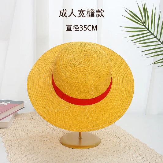 Halloween Anime children Luffy Straw Hats Cosplay Yellow Hat for Men Boys Party fancy cap