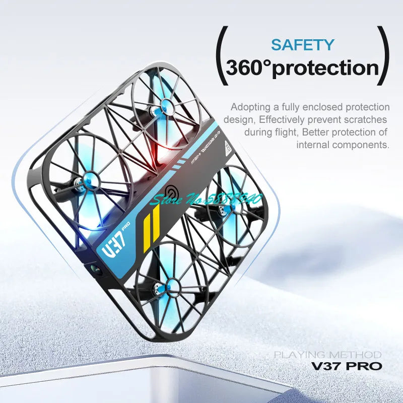 Full Protection WIFI FPV Square MINI RC Drone 8K HD Camera Gravity Sensor One Key Take-Off Remote Control Quadopcter Small UAV