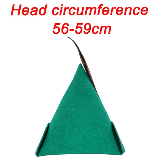 Cartoon Peter Cosplay Pan Cosplay Green Elf Green Hat Party Costume Cap Props Supplies Outfit Accessories For Adult Women Men