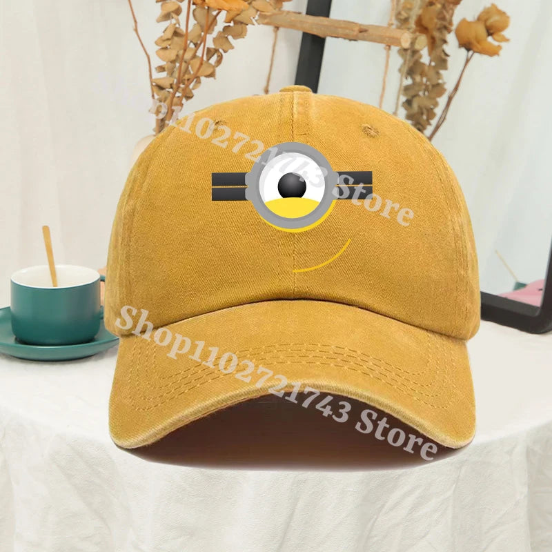 Minions Baseball Cap for Men Women Anime Travel Hip Hop Sun Visors summer Fashion Cute Hats Male Female Sunscreen caps gifts