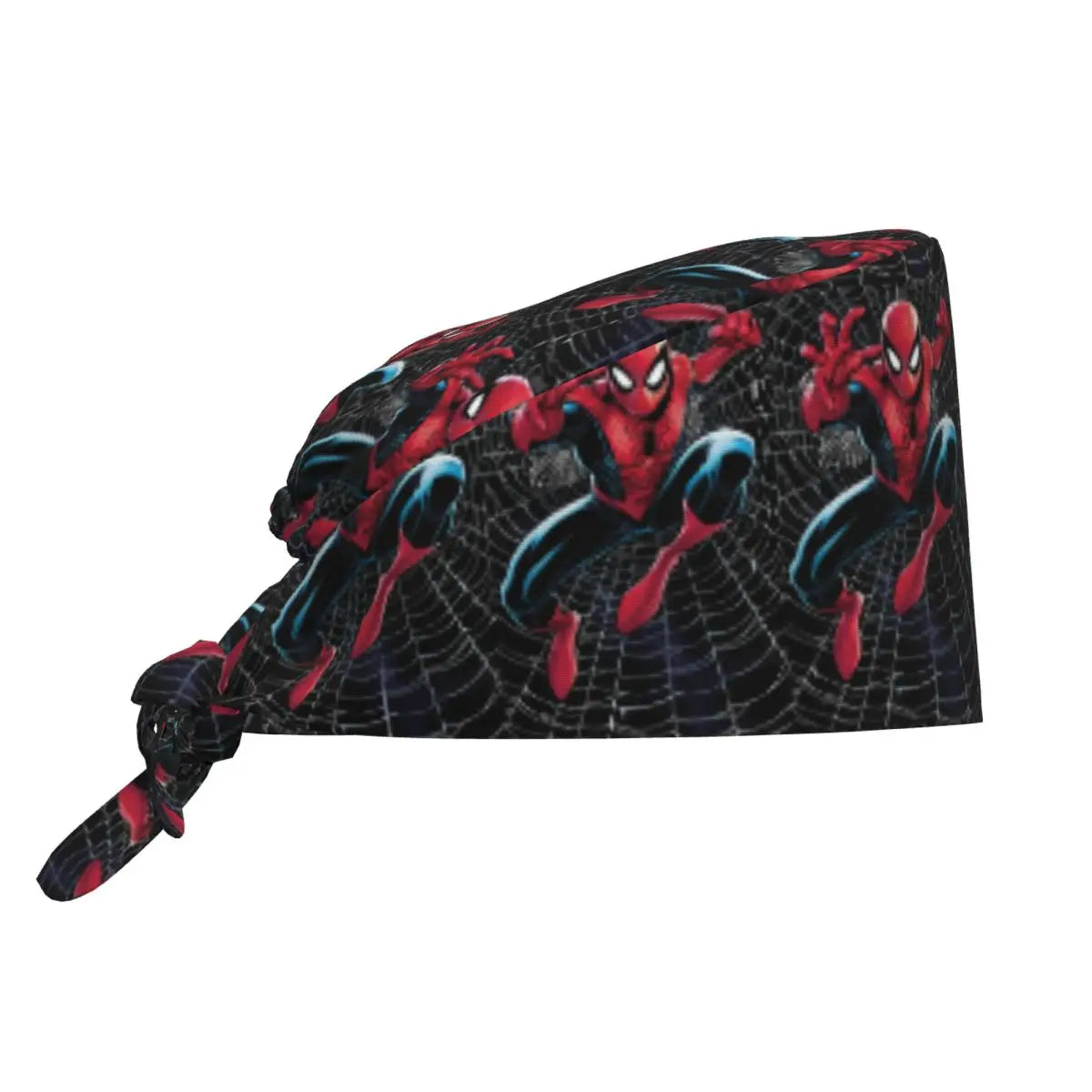 Custom Spider Man Cleaning Working Cap Cool Unisex Superhero Anime Scrub Cap Surgicals Hat Nurse Scrubs Hat For Dentist
